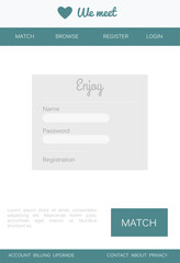 Login page of match making site