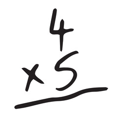 Obraz premium Digitally generated image of multiplication