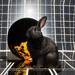 Obraz premium rabbit in a somewhere