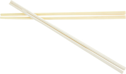 Chopsticks over white background