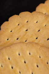 fresh crunchy cookies with chocolate filling