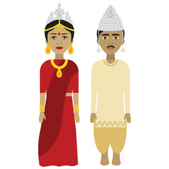 Bengali bride and groom