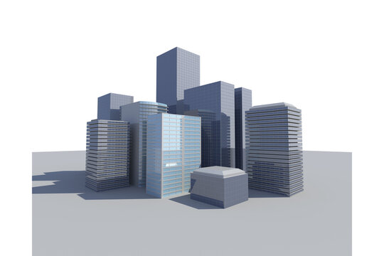 Digitally generated image of building