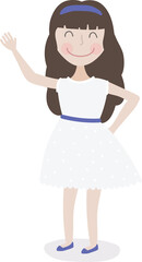 Illustration of girl gesturing