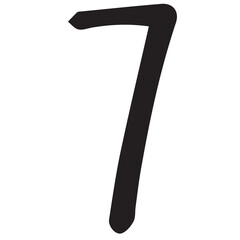Digitally generated image of number 7