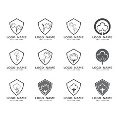 Cotton Logo Template vector symbol nature