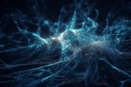 A vast neural network, conceptual abstract illustration. Generative AI