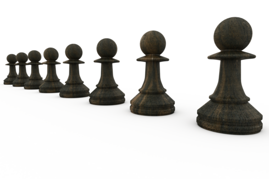 Black pawns in a row