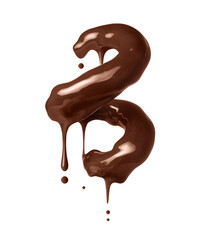 Chocolate in twisted shape isolated on white background