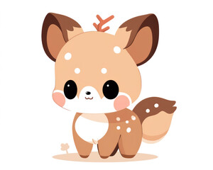 Obraz na płótnie Canvas Cute little deer. Vector illustration of a cute little deer.