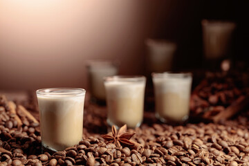 Irish cream and coffee liquor.