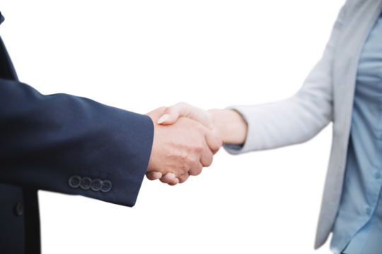 Corporate people doing handshake