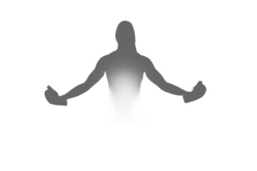 Silhouette image of female athlete