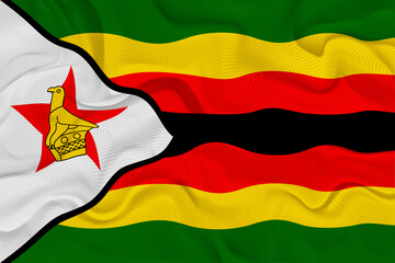 National flag  of Zimbabwe. Background  with flag  of Zimbabwe