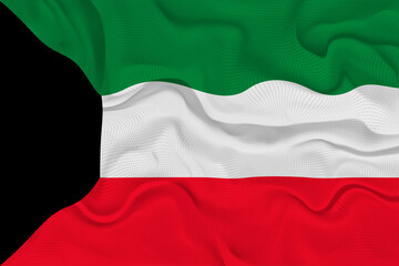 National flag Flag of Kuwait. Background  with flag Flag of Kuwait
