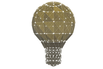 Digitally generated image of abstract light bulb