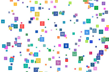 Full frame shot of computer icons