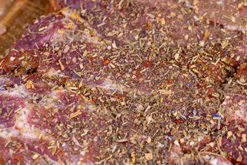 Sliced and pickled with spices and salt