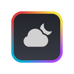 Cloudy Night - Pictogram (icon) 