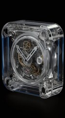 Gleaming Elegance as a Gorgeous Vintage Crystal Wristwatch Captured in Incredible Detail Generated by AI