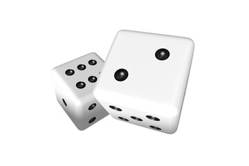 Fototapeta premium Digital composite 3D image of dice