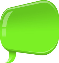 Green speech bubble symbol
