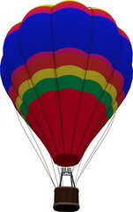 Fototapeta premium Low angle view of multi colored hot air ballon
