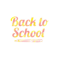 Back to school text over white background