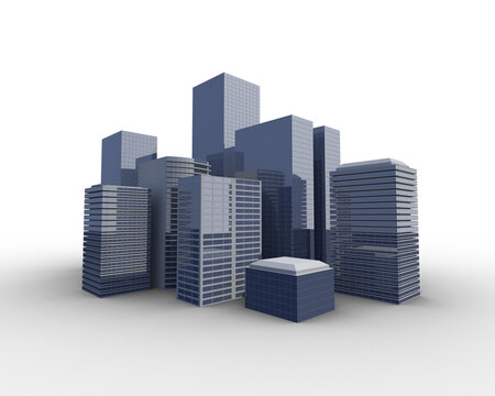 Composite image of a Digital city