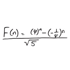 Digital image of math formula