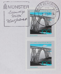 briefmarke stamp vintage retro alt old slogan werbung gestempelt frankiert cancel used gebraucht...