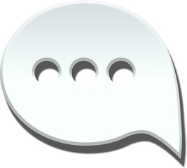 Illustration of speech bubble with dots