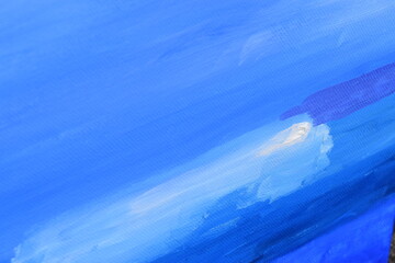 Blue White Turquoise Paint Strokes Texture Oil Painting Hand Drawn