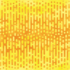 A yellow and orange background with a pattern of circles and dots.