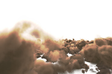 Vector image of brown clouds