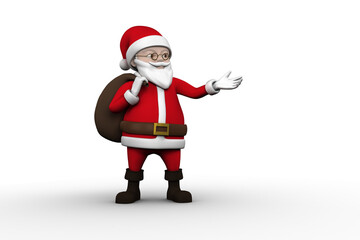 Cartoon santa presenting