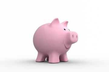 Close up pink piggy bank