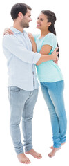 Obraz premium Attractive young couple hugging each other