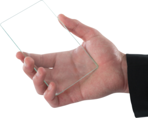 Cropped hand of businessman holding interface