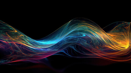 Illuminating Beauty: Close-up of Iridescent Silk Waves at Dawn