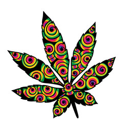 Fototapeta na wymiar Cannabis Marijuana. Vector illustration. Leaf weed icon sign