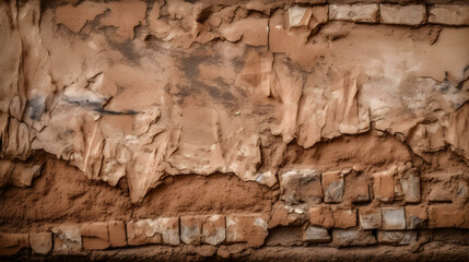 Rustic Plastered Clay Wall Texture Background
