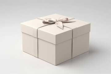 Gift box on white background. Generative AI