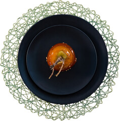 Caramelized apple served in plate