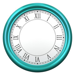 Turquoise wall clock without clock hands
