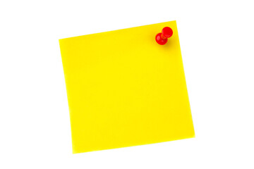 Digital image of pushpin on yellow paper 