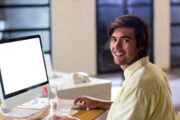 Portrait of smiling businessman