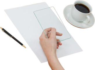 Hands pretending to use mobile phone