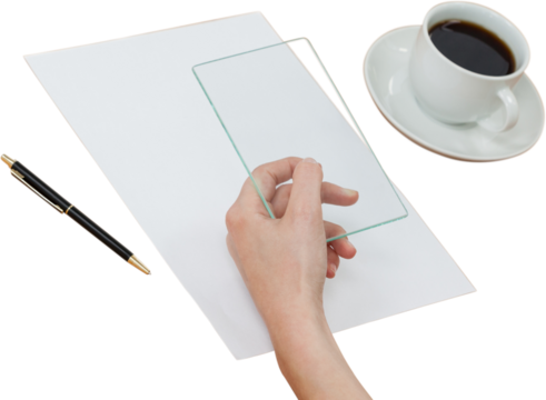 Hands pretending to use mobile phone