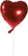 Foto op Aluminium Red heart shape balloon © vectorfusionart